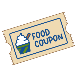 A graphic of a coupon for free food.