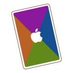 Graphic of an Apple iPad with the JCPL Summer Reading colors displayed.